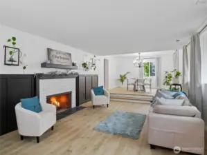 Living area to the right after entering the front door.