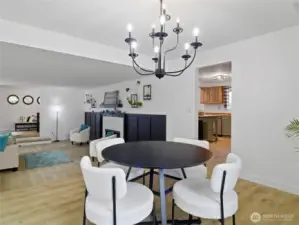 Step up to this additional dining area or living room.