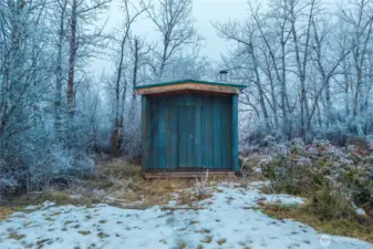 Cedar-lined wood fired Sauna
