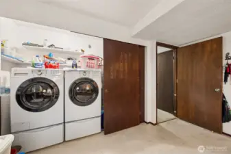 Lower level laundry