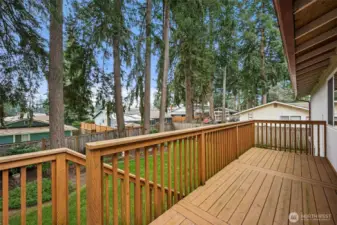 Main level deck off Kitchen
