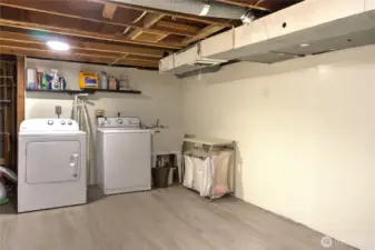 Downstairs laundry room