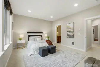 Spacious master bedroom