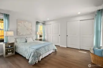Primary Bedroom - 2 separate closets!