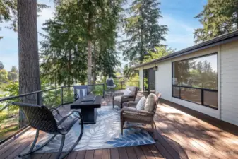 Lovely rear deck with "Iron Wood" decking