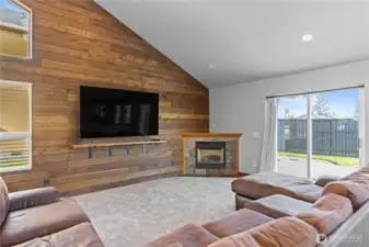 wood accent wall