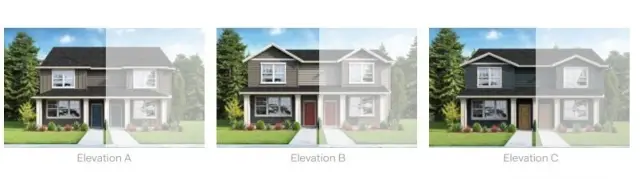 Elevation A, B, or C, each with distinctive trim and paint palettes to personalize your new Birch home. Pictures are for representational purposes only, colors and features may vary.