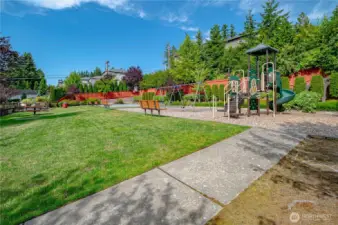 House sits right next to the neighborhood park and playground