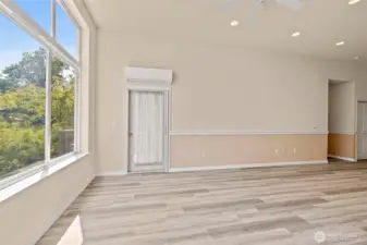 Living room and door to balcony