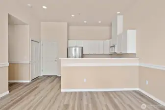 Kitchen with soft close cabinets