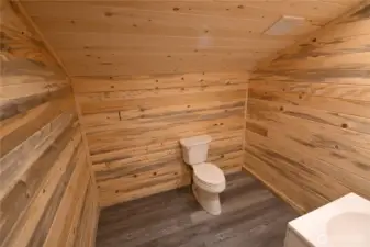 1/2 bath in the cabin.