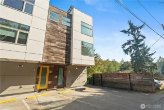 Front Entrance off the Alley.  Home is NOT on Rainier Ave