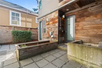 Flex unit on the lower level with entrance from a cute patio!