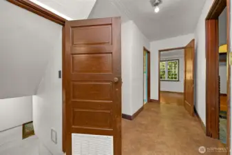Access to the lower level through this door where you'll find a large bonus room, massive closeted storage and plenty of room for extra items.