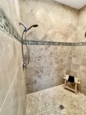Primary bath offers this spacious, full tile walk-in shower!