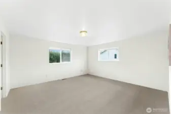 Spacious primary bedroom