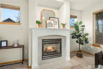 Gas fireside living room