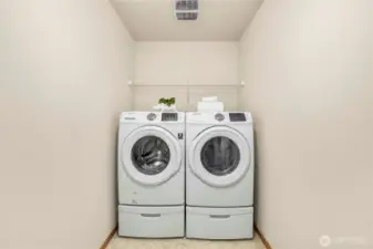 Washer and dryer stay.