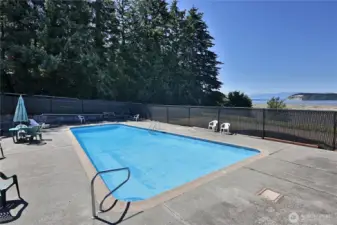 Heated pool open during the summer season.