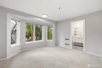 Spacious master suite.
