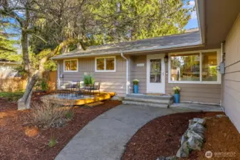 Inviting entry with deck