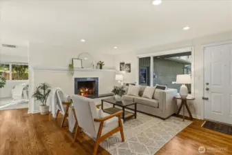 Living room looking out to the front