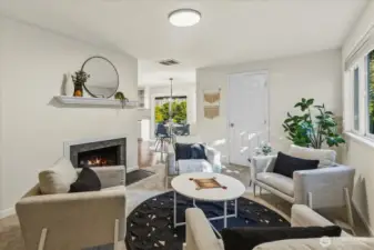 Family room with 2nd fireplace