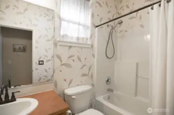 Hall full bath is conveniently centrally located.