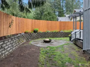 Ample side yard space and beautiful landscaping.