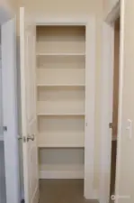 closet at end of hallway