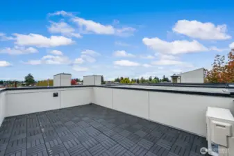 Large rooftop deck! Model home, colors and finishes may vary.