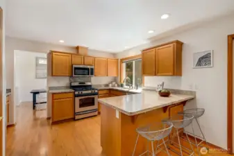 Kitchen with lots of storage and pantry