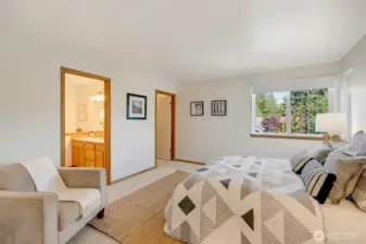 Spacious primary suite