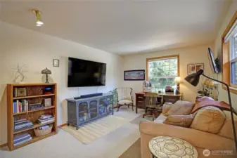 First bedroom or den with French doors.