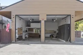 Extensive dual RV doors has room for those larger vehicles or toys.