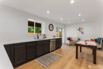 Lower level kitchenette