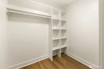 All rooms have custom closets
