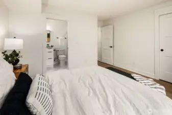 Lower level bedroom #4 has slider to lower level bathroom