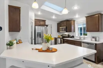 Skylight allows for natural light