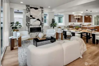 Open floorplan with lots of natural light