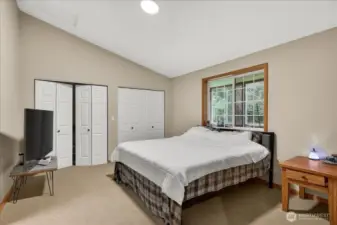 Unit B - Primary bedroom with .75 bathroom suite.