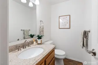 1/2 bathroom on lower level