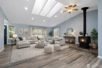 Virtually Staged Living Room