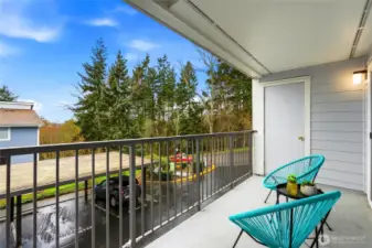 Expansive balcony offers the perfect outdoor retreat, complete with convenient additional storage space.