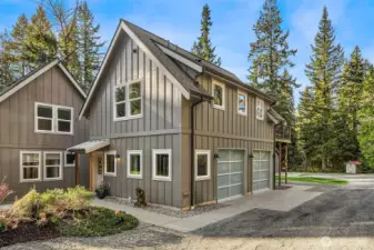 2 Car garage with detached ADU or carriage house.