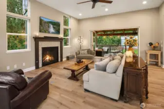 Flanked by Nanawalls on both sides of the great room -- you have more contiguous entertainment areas.