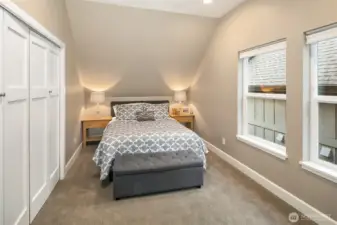 Upper level bedroom with excellent closet space