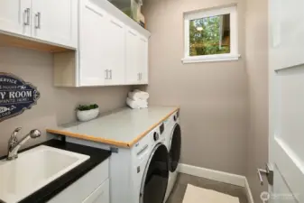 Main laundry with utility sink