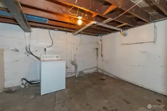 Washer in the basement