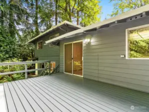 Great deck off kitchen is perfect for entertaining